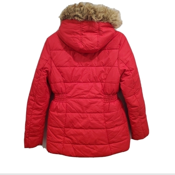 NEW Krush Juniors' Faux-Fur Hooded Quilted Jacket - Picture 3 of 6
